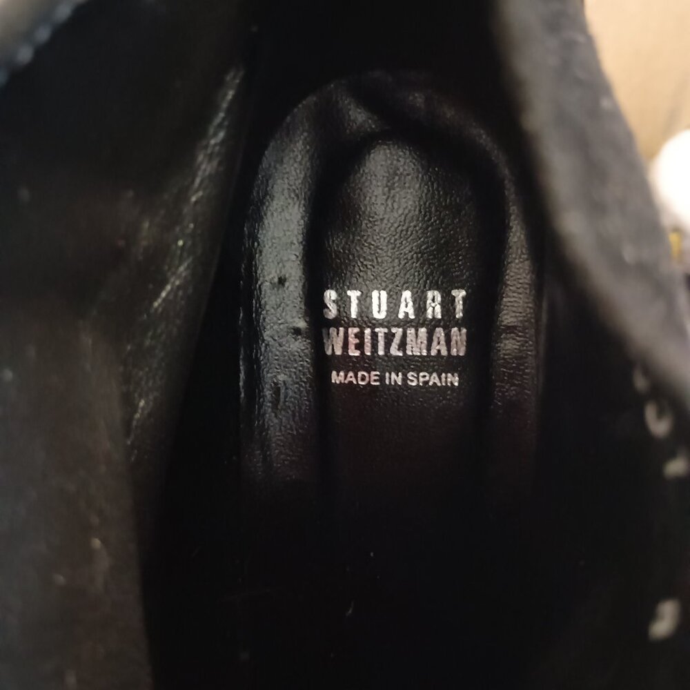 Stuart Weitzman Black Suede Booties Women’s Size 8 - Picture 3 of 14